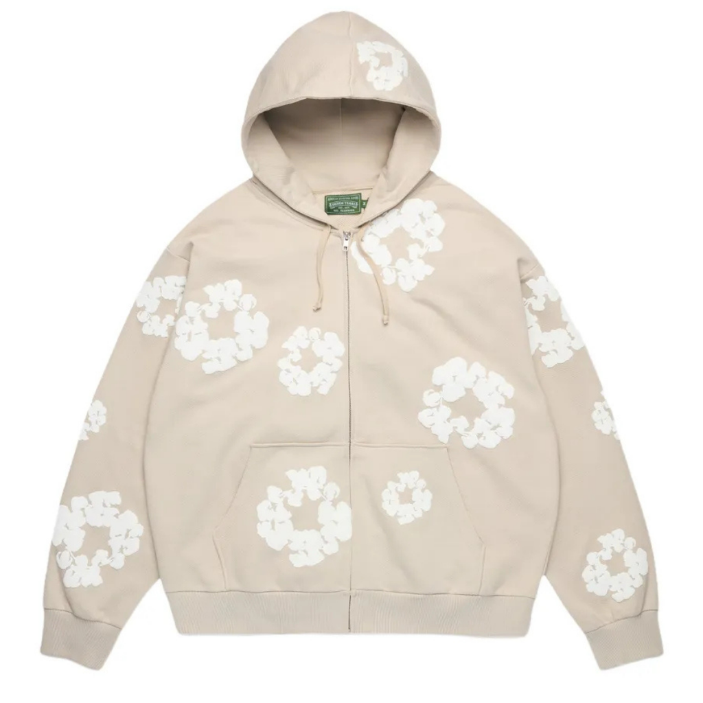 Denim Tears Cotton Wreath Hoodie Oatmeal