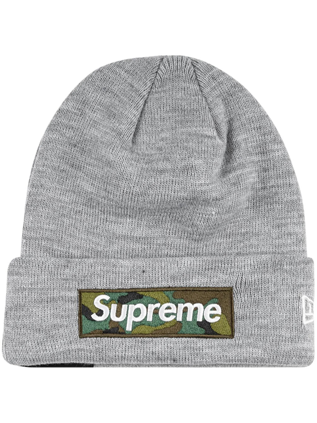 Supreme x New Era Box Logo knitted beanie (GREY)