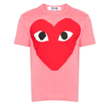Comme Des Garçons Play Heart-Print Cotton T-shirt Red Pink