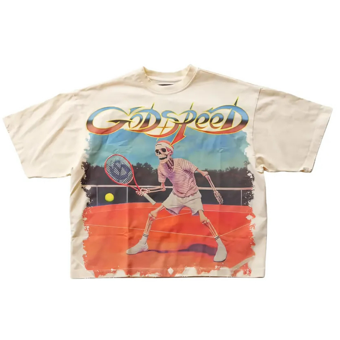GODSPEED Top Spin graphic-print T-shirt